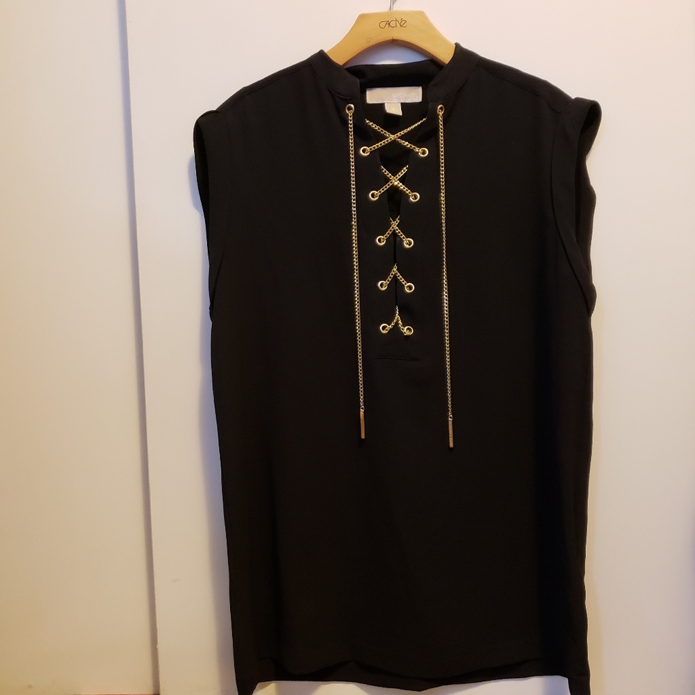 Black sleeveless Michael Kors top